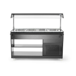 buffet-freddo-insalate-acciaio-inox-vasche-gn-1-1-legno-nero-hotel-catering-ruote