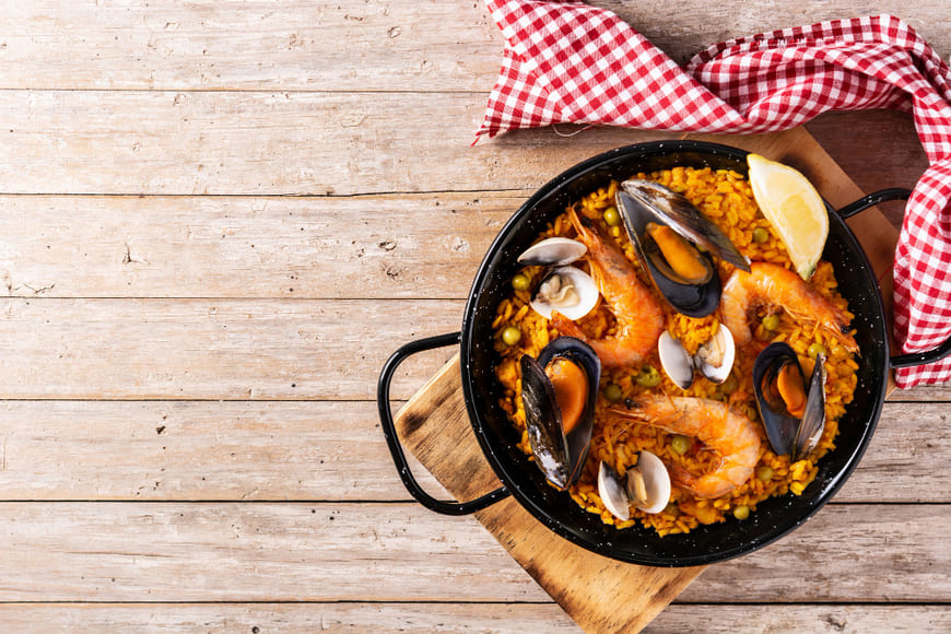 paella cucina wok